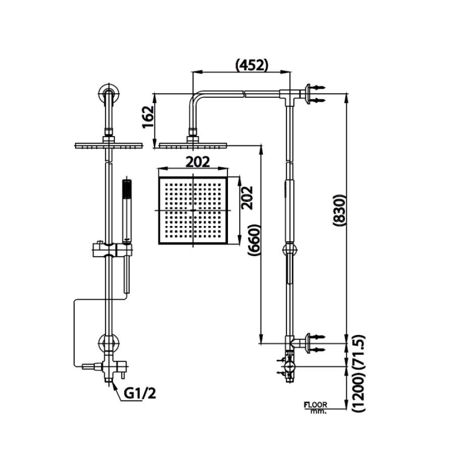 kích thước thân sen cây CT 623Z95Z44 Cotto