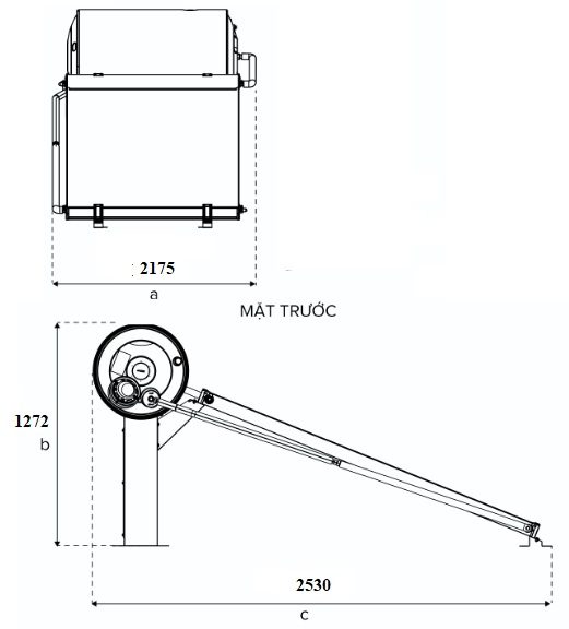 Bản vẽ kích thước máy năng lượng mặt trời Ariston 250 lít dạng tấm