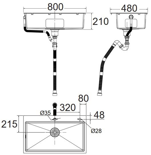 Bản vẽ chậu bếp FFASX125 American Standard