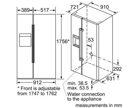 tủ lạnh thông minh Bosch KAD92SB30 2 cánh