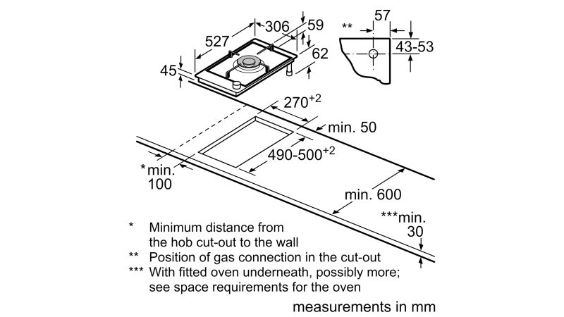 bếp ga 1 vùng nấu PRA3A6D70 Bosch