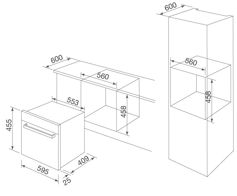 Bản vẽ kích thước lò hấp Malloca MST35CP