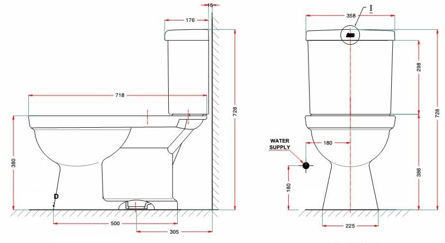 Bản vẽ kích thước xí bệt American Standard VF 2013 S3