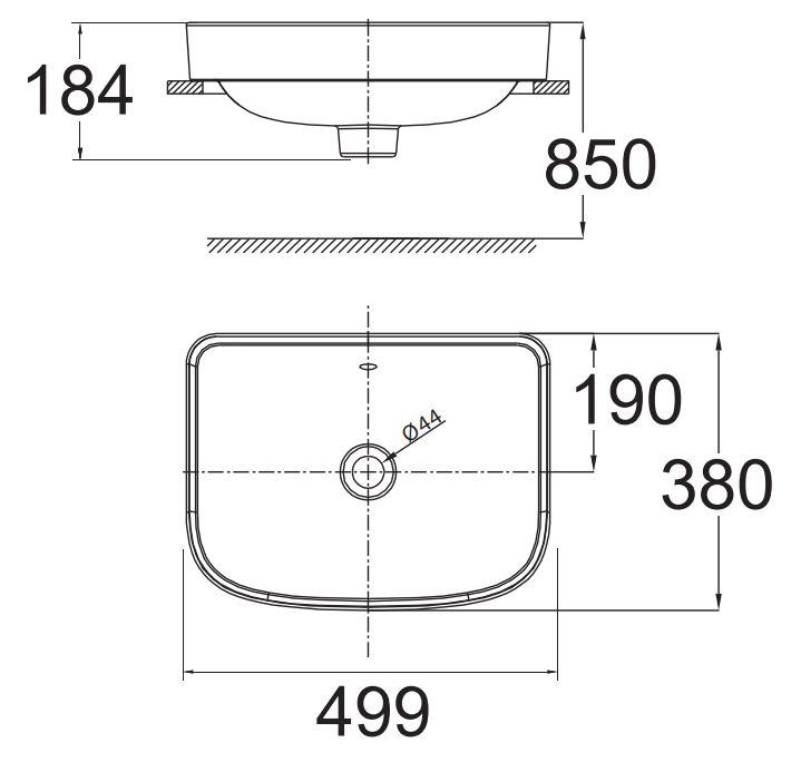 Bản vẽ kích thước chậu rửa mặt Loven WP0638 American