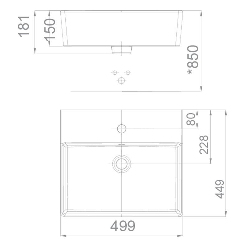 Bản vẽ chậu rửa mặt American Standard WPF613