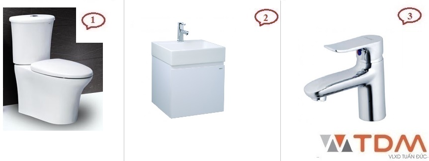 trọn bộ thiết bị vệ sinh caesar kèm tủ lavabo