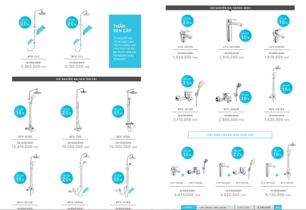 Vòi sen Inax giá khuyến mãi