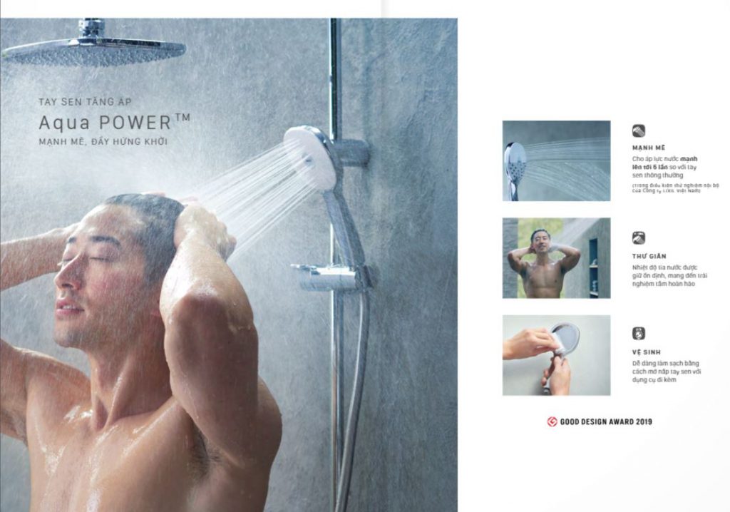 Tay sen tăng áp AQUA POWER mạnh mẽ, đầy hứng khởi.