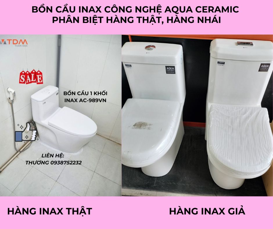 Bồn Cầu Aqua Ceramic: Công Nghệ Đột Phá Của INAX, Cẩn Thận Hàng Giả, Hàng Nhái