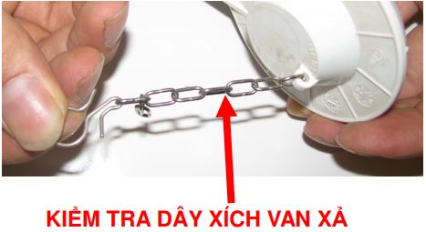 điều chỉnh dây xích van xả