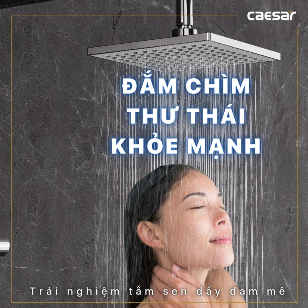 trải nghiệm sen tắm cây caesar